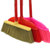 塑料扫把家用单个硬毛木柄工厂物业庭院扫地扫帚清洁工具扫把包邮(软丝2把装（138x2） 默认版本)第9张高清大图