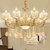 欧式现代简约锌合金客厅卧室餐厅别墅酒店玉石水晶吊灯蜡烛灯具(6个灯头)第2张高清大图