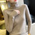 100%羊绒衫女高档修身堆堆领纯色保暖抽条内搭气质毛针织复古打底(XL 黑色)第2张高清大图