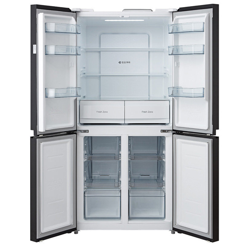 美的mideabcd482wgpm482升变频节能十字对开门冰箱韵律白双循环系统