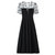 MISS LISA赫本风小黑裙子气质优雅轻熟长款连衣裙B1128(黑色 L)第5张高清大图