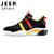 Jeep吉普男鞋2020新款时尚运动鞋韩版气垫鞋透气网布鞋舒适休闲鞋男士跑步鞋(红色 39)第2张高清大图