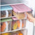 冰箱收纳盒鸡蛋面条大米保鲜盒水果蔬菜食物整理盒厨房塑料储物盒(331小号（粉色） 默认版本)第3张高清大图