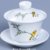 陶瓷功夫茶具茶碗茶杯冲茶器泡茶碗白瓷家用简约单个三才盖碗套装(碟枝头盖碗)第9张高清大图