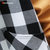 波梵森简约时尚格子长袖衬衣2021春季新款韩版休闲衬衫(黑白格子 2XL)第6张高清大图