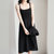 MISS LISA名媛风针织套装春装新款针织开衫时尚吊带连衣裙两件套720035(黑色 L)第5张高清大图