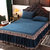 纯色欧式珊瑚绒加厚保暖床裙床罩单件1.5m1.8m2.0m防滑床单床笠套(深兰)第3张高清大图