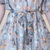 窈兹 女装夏季2017新款时尚韩版雪纺衫小碎花度假沙滩中长裙连衣裙(花色 S)第5张高清大图