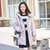 鸭鸭2018新款女装韩版大码外套连帽纯色中长款羽绒服女潮B-57660(粉红 170)第4张高清大图