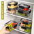 保鲜盒冰箱专用沙拉水果保鲜碗便当盒子家用泡菜食品级塑料密封盒(黑（中号）分格 默认版本)第2张高清大图