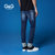 G&G男装新品春季迷彩印花男士牛仔裤直筒宽松迷彩裤牛仔长裤薄款(蓝色 30)第4张高清大图