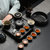 茶杯套装家用简约现代客厅办公室整套黑陶瓷茶壶茶碗日式功夫茶具(螺纹壶(16头茶具))第2张高清大图