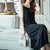 MISS LISA时尚气质长款连衣裙女式修身显瘦打底连衣裙高腰吊带裙EY3322(黑色 XXL)第2张高清大图