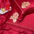 公主风60s支长绒棉贡缎四件套红色婚庆刺绣被套全棉1.8m床上用品(爱恋)第10张高清大图
