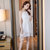 莉菲姿 2018夏季女装新款气质名媛a字裙修身显瘦吊带蕾丝连衣裙(白色 XL)第3张高清大图