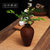 手工草编陶胎小花瓶 插花器 日式花道 客厅摆件 创意陶瓷花器第5张高清大图