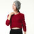 东大门女式新款时尚都市性感短款镂空长袖纯色毛衣百搭针织衫(红色 均码)第4张高清大图