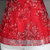 VEGININA 短袖圆领印花缕空上衣雪纺衫 9724(红色 M)第5张高清大图
