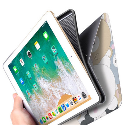 ipadair9.7英寸保护套2013款苹果平板电脑保护壳A1474硅胶薄卡通全包防摔智能休眠支架皮套送钢化膜(图3)