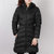 女子户外运动冬季中长款保暖舒适休闲羽绒服外套 BS0985(黑色 XL)第2张高清大图