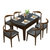 <定制家具>实木餐桌现代简约家用(棕色)第2张高清大图