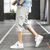卡郎琪 2020年夏装韩流风格特惠新品时尚运动休闲系列舒适潮男式七分短裤 KXP-K166(银灰 XXL)第3张高清大图