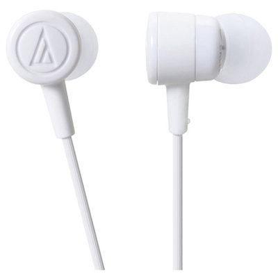 铁三角(audio-technica) ATH-CKL220 入耳式耳机 蝉翼振膜 便携舒适隔音 白色