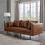 TIMI 北欧沙发 现代简约沙发 小户型沙发 会客沙发组合 时尚沙发组合(深棕色 三人位沙发)第2张高清大图