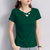 纯棉短袖t恤女夏季2022年新款宽松女装洋气高品质减龄带领polo衫(墨绿 XL)第4张高清大图