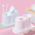 茶花卫生间牙刷架置物架漱口杯套装家用简约北欧浴室放牙膏多功能(白色)第3张高清大图