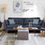 TIMI天米 北欧沙发 现代简约沙发 皮艺沙发组合 单人双人三人沙发 客厅沙发组合(驼色 四人位沙发)第3张高清大图
