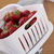 冰箱保鲜盒 厨房沥水篮 双层带盖方形蔬菜水果洗菜筐 3件套(红色)(1个装)第4张高清大图