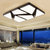 阿丹娜 LED长方形现代简约几何吸顶客厅卧室灯具(默认 白色96*65三色84W)第3张高清大图
