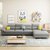 古宜 G232布艺沙发 北欧风格客厅整装家具现代简约组合日式沙发可拆洗(双人位+单人位+贵妃位3.6米)第2张高清大图