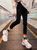 女童打底裤春季外穿2022新款洋气鲨鱼裤中大童弹力芭比裤儿童裤子(130cm 黑色【打底裤+黑色休闲板鞋】)第3张高清大图
