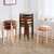家逸实木凳子家用板凳沙发凳成人圆凳客厅实木布艺凳子餐凳(原木色 咖啡色凳面)第4张高清大图