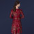 VEGININA 新款礼服妈妈装中长款连衣裙 9957(红色 XXL)第3张高清大图
