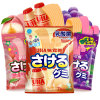 日本进口UHA悠哈味觉糖萨可爱超长条手撕糖水果果汁软糖网红零食(葡萄味*3条（长款40CM）)