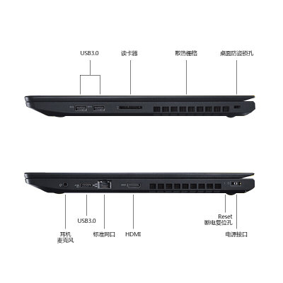 联想（ThinkPad）黑将S5 15.6英寸游戏办公笔记本(【07CD】i7-7700H 4G 500G+180G双硬盘 2G独显 黑色)