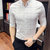 夏季男衬衣格子复古休闲7分袖衬衫男短袖修身韩版青年潮流格子衫(13件 均码)第4张高清大图