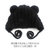 婴儿帽子秋冬针织毛线帽满月帽0-123岁6个月手工编织护耳宝宝帽子(黑色 均码3-36个月（42-50CM）)第2张高清大图