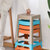 茶花塑料凳子家用厚成人条纹高凳浴室防滑餐桌凳方椅46CM高(蓝色 4只装)第5张高清大图