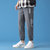 传奇保罗蓝色牛仔裤男夏季薄款2021年新款裤子潮流牌直筒宽松男士休闲长裤（M-4XL）812301(灰黑色 M)第3张高清大图