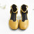 羽陌伦诗夏季新款凉鞋女方头包跟女鞋子纯色一字式扣带中跟鞋罗马鞋H099(黄色 39)第2张高清大图