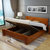 夏树 床 实木床简约现代中式双人床实木橡胶木床 单人床M211(胡桃色普通床 1.8M单床)第3张高清大图