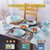 景德镇青瓷餐具套装碗盘家用创意现代简约风餐具组合碗碟套装家用(六人食用22件套（南瓜款式） 赠筷子x6)第2张高清大图