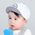 牛奶朋友婴儿帽子春秋宝宝帽薄款新生儿棒球帽婴儿鸭舌帽网格夏款(藏青色（棉布） 46号：帽围(45-47cm))第4张高清大图