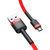 倍思 卡福乐数据线 USB For Micro双面盲插 2.4A 1M 红色壳+红色线第3张高清大图