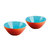 意大利 GUZZINI 多彩沙拉碗小吃盘果盘 二件套 12cm 国美厨空间(蓝红)第5张高清大图