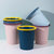 有乐 创意简约塑料压圈垃圾桶家用无盖干湿垃圾桶垃圾分类垃圾桶(粉色 大号)第2张高清大图
